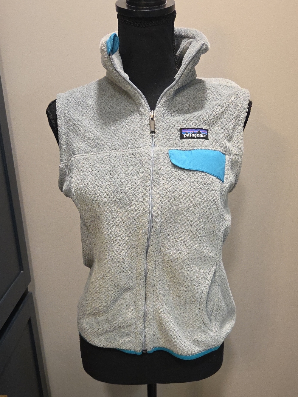 Patagonia Womens Re-Tool Vest Gray Teal Blue Size Small